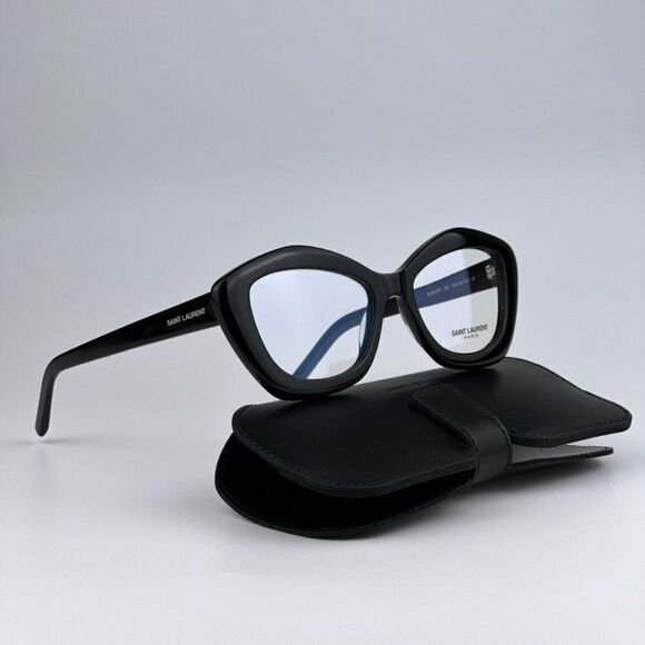 NEW Saint Laurent SL68OPT 001 Black Cat Eye Women Eyeglasses - Picture 4 of 15
